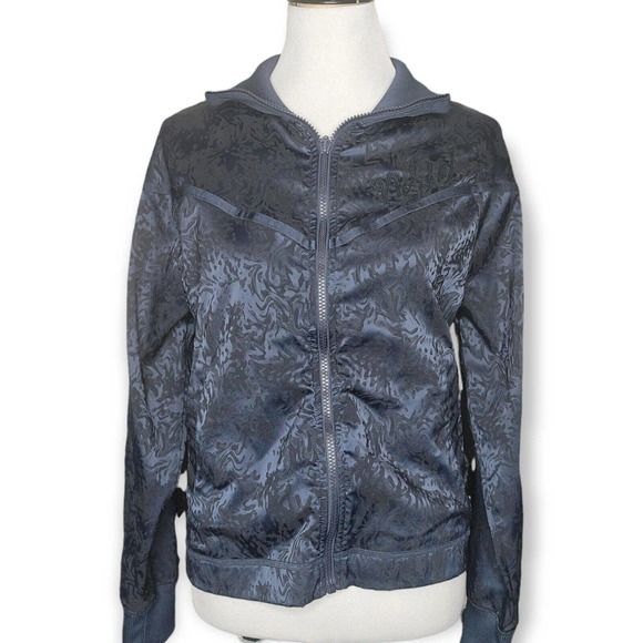NIKE NSW Jacquard Track Blue Navy Jacket Athletic 940250-475 Womens Size Medium - Picture 4 of 8